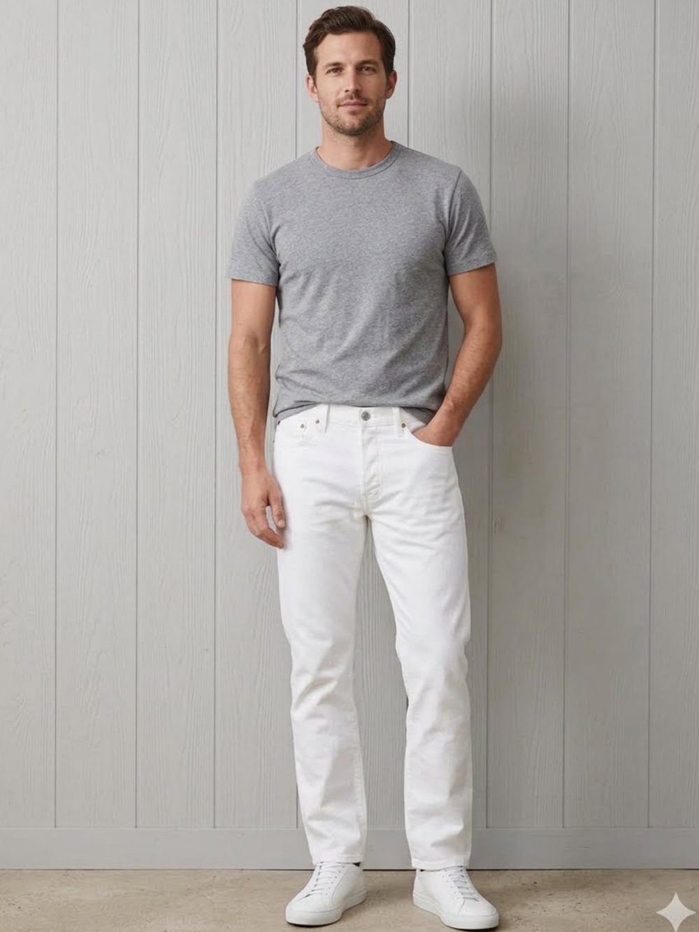 Buck Mason white ford standard jean N001 size 38x34 new straight leg